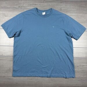 Paul Mark Mens XXL Blue Short Sleeve Crew Neck Bird Logo T-Shirt Made in Turkey